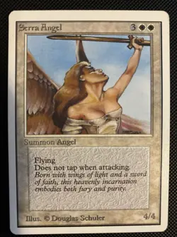 English - MTG Serra Angel - LP - Unlimited Edition - Image 1
