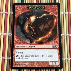 DRAGON Token Creature Dragon x2 M14 2014 Core Set MTG Magic The Gathering - Image 3