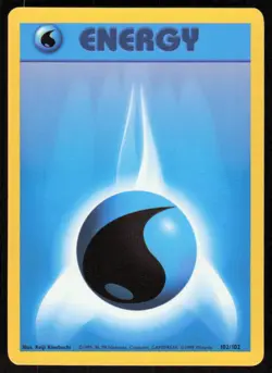 1999 Pokemon Game Base Set #102/102 Water Energy Common - Image 1