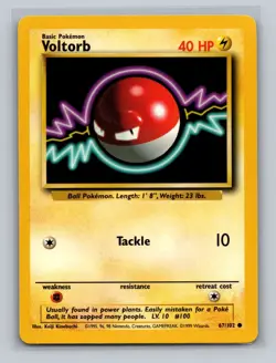 (2x) Pokemon TCG Voltorb Base Set 67/102 Regular Unlimited Common - Image 1