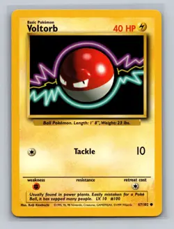 (2x) Pokemon TCG Voltorb Base Set 67/102 Regular Unlimited Common - Image 2