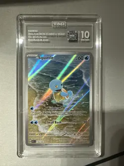 SQUIRTLE 2023 POKEMON SCARLET & VIOLET 151 SET #170/165 IR TAG GRADE 10 - Image 1
