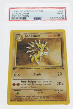 PSA 9 MINT 1999 Pokemon Fossil #41 Sandslash 1st Edition !!! - Image 1