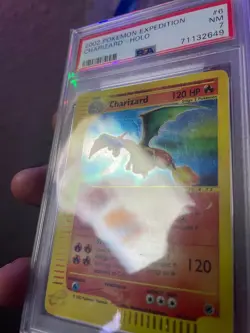 2002 POKEMON EXPEDITION SET #6/165 CHARIZARD HOLO PSA 7 - Image 1