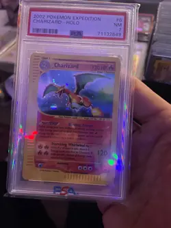 2002 POKEMON EXPEDITION SET #6/165 CHARIZARD HOLO PSA 7 - Image 2