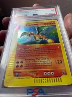 2002 POKEMON EXPEDITION SET #6/165 CHARIZARD HOLO PSA 7 - Image 4