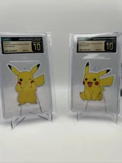 2023 Pokemon Mobile Sticker Pikachu Lot Of 2 Pristine! - Image 1
