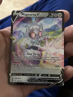 Holo Magearna V 128/195 Ultra Rare Silver Tempest Pokemon TCG NM - Image 1
