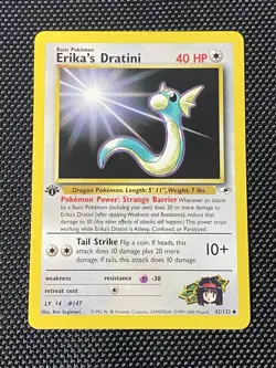 1st Edition Erika's Dratini 42/132 Gym Heroes Uncommon Pokemon NM/MT TCG - Image 1