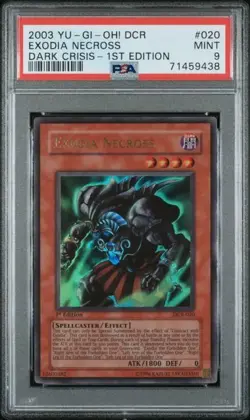 2003 YU-GI-OH! DCR-DARK CRISIS 1ST ED #020 EXODIA NECROSS PSA 9 - Image 1