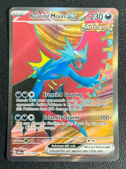 Roaring Moon ex 229/182 Paradox Rift Full Art Ultra Rare Pokemon TCG Card NM - Image 1