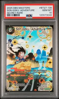 2025 DRAGON BALL SUPER CARD GAME MASTERS SERIES SON GOKU, ADVENTURE PSA 10 - Image 1