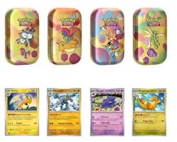 (PACK 1 & 2) Pokemon 4 Mini Tins + 4 Promo Cards 151 SAMS CLUB EXCLUSIVE IN HAND - Image 3
