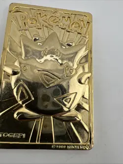 Pokemon 23K Gold Plated Togepi Card 1999 Burger King Limited Edition READ!!! - Image 3