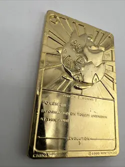 Pokemon 23K Gold Plated Togepi Card 1999 Burger King Limited Edition READ!!! - Image 5