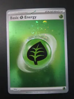 GRASS ENERGY HOLO POKEMON CARD SVE BLACK STAR PROMO 001 NP M W/ TRIPLE SWIRL - Image 2
