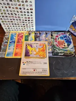 Pokemon JUMBO 25 Card Lot Blackstar Promo, Full Art Fire Pikachu Zapdos Etc - Image 1