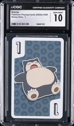 2020S POKEMON PLAYING CARDS KOR NINETY-NINE #1 SNORLAX CGC 10 GEM MINT - Image 1