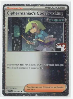 Ciphermaniac's Codebreaking 145/162 Holo Play Stamped Promo Pokemon Card NM - Image 1