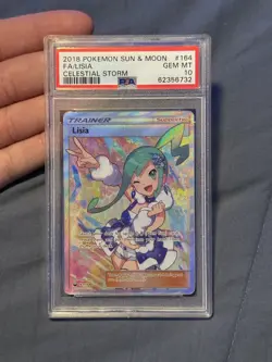 Pokemon Lisia Celestial Storm Full Art #164 PSA 10 Gem Mint + 2 Free Cards - Image 1
