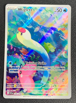 Wiglett 206/198 Scarlet & Violet Base Illustration Rare Holo Pokemon TCG Card NM - Image 1