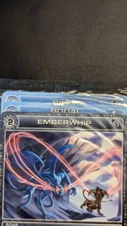 Chaotic Fire And Stone 3 Card Promo Featuring Emberwhip 43/100 Attack Sealed - Image 2