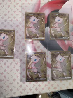 Pokemon TCG - Mew 205/165 Scarlet & Violet 151 Gold UPC Promo Metal Card x5 - Image 1