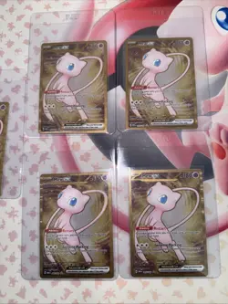 Pokemon TCG - Mew 205/165 Scarlet & Violet 151 Gold UPC Promo Metal Card x5 - Image 3