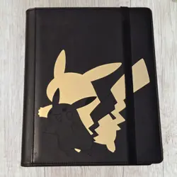 Pokemon TCG | Ultra PRO Pikachu 9-Pocket Premium Binder | Black Gold 360 Cards - Image 2