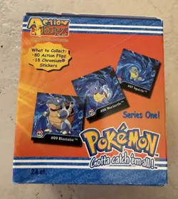 FACTORY SEALED 1999 POKEMON ACTION FLIPZ SERIES 1 BOOSTER BOX ART CARDS 24 COUNT - Image 2
