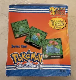 FACTORY SEALED 1999 POKEMON ACTION FLIPZ SERIES 1 BOOSTER BOX ART CARDS 24 COUNT - Image 4