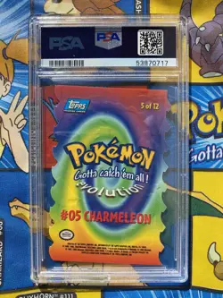 1999 Topps Pokemon the Movie Die-Cut Charmeleon #5 Card PSA 10 Gem Mint POP 5! - Image 2