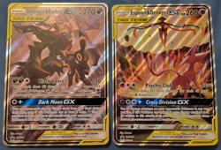 Tag Team Umbreon Darkrai Espeon Deoxys Jumbo Pokemon Cards - Image 1