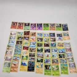 Assorted Pokemon Lot of 70 Cards Total Holo Miscut See Photos - Image 1