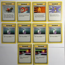Pokemon TCG Trainer Lot (10 Cards) Base Set Shadowless WOTC Vintage 1999 - Image 1