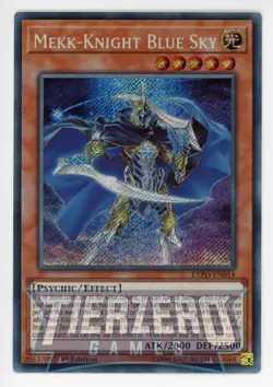 Yugioh Mekk-Knight Blue Sky EXFO-EN014 Secret Rare 1st Edition Near Mint / LP - Image 1