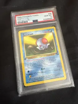 Pokemon TCG Tentacool Fossil, 1st Edition Common Card 56/62 PSA 10 GEM MT - Image 3
