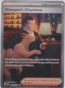 Giovanni's Charisma 204/165 Special Illustration Rare Pokemon Card 151 NM/MINT - Image 1