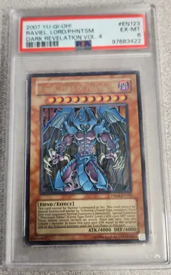 PSA 6 2007 YUGIOH DR04-EN123 RAVIEL, LORD OF PHANTASMS ULTRA RARE EXCELLENT-MINT - Image 1