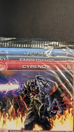 Chaotic Fire And Stone 3 Card Promo Featuring Cyrenox 10/100 Sealed - Image 2