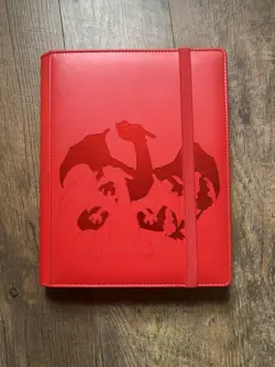 Ultra Pro Pokemon TCG Charizard 9 Pocket Leather Binder Red 360 Card Capacity 74427161613 - Image 1