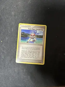 EX Aqua vs Magma 77/95 Team Aqua Conspirator Pokemon TCG Card - Image 1