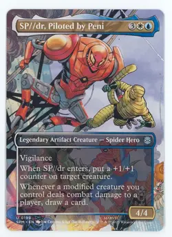 SP dr, Piloted by Peni (Borderless) #0199 MTG Marvel's Spider-Man Magic - Image 1