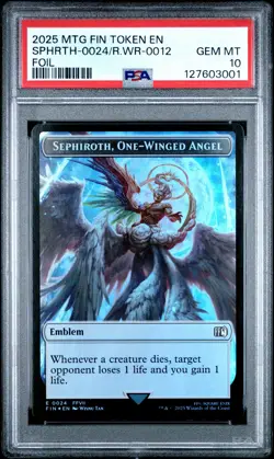 2025 MTG FOIL ROBOT WARRIOR-0012/SEPHIROTH ONE-WINGED ANGEL-0024 PSA 10 - Image 1