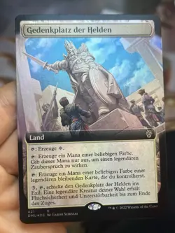 GERMAN Extended Art Foil Plaza of Heroes • Dominaria United • NM/LP • Mtg (1963) - Image 1