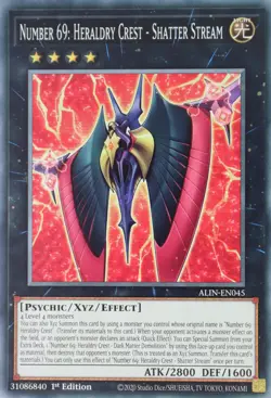 YuGiOh Number 69: Heraldry Crest - Shatter Stream ALIN-EN045 Common 1st Edition - Image 1