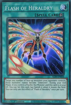 YuGiOh Flash of Heraldry ALIN-EN056 Super Rare 1st Edition - Image 1