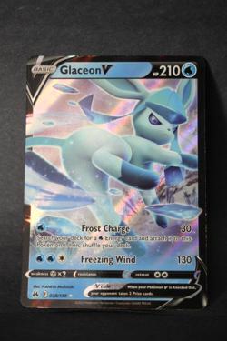 Glaceon V 38/159 - Sword and Shield Crown Zenith Holo Rare Pokemon TCG - NM/LP - Image 1