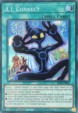 YuGiOh A.I. Connect ALIN-EN054 Super Rare 1st Edition - Image 1