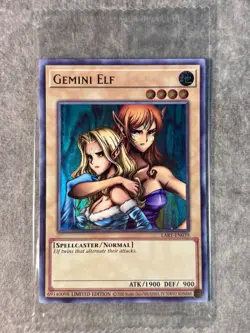 Yu-Gi-Oh! TCG X1 Gemini Elf - LART-EN039 - NM - Ultra Rare - Promo Lost Art - Image 1